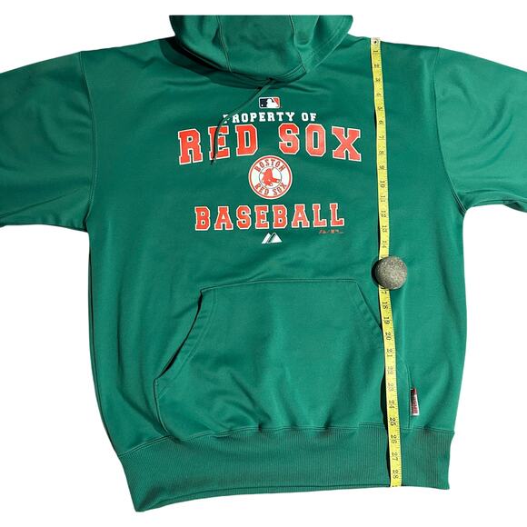 Boston Red Sox Hoodie Large Green Therma Base Majestic MLB Sweatshirt Baseball - Picture 8 of 9